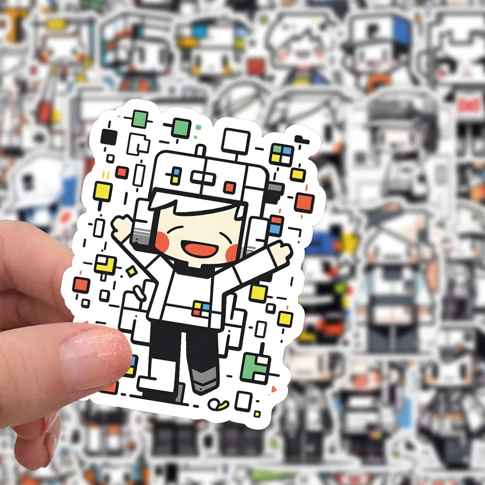 63PCS Dutch De Stijl Perspective Figure Stickers - Stylish Decor for Notebooks, Laptops & DIY Projects AnimeWorlds Store