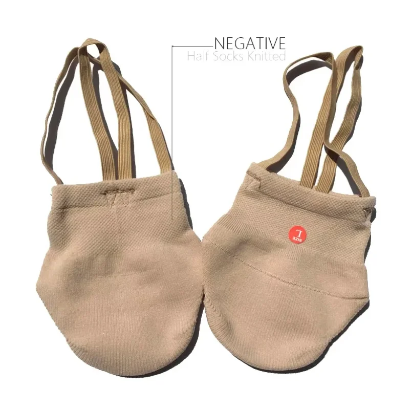 

Gymnastic Shoes Soft Half Socks Knitted Professional Competition Soft Sole Fitness Shoes Protect Elastic Skin Color Dance Shoes
