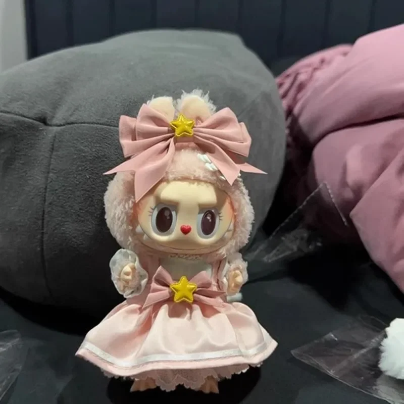 라부부 17cm 의상 액세서리 몬스터 의류 어린이 선물 핑크 사쿠라 세트 드레스와 헤어핀