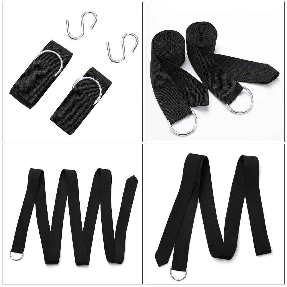 

6Pcs Swing Hanging Kit Nylon Ropes Durable Tree Swing Hanging Strap Easy Use Lightweight Outdoor Hammock Rope Set