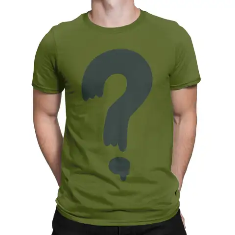 Fun Gravitys-Falls Soos Green Question Mark T-Shirts Men Women's Crew Neck Cotton T Shirts  Short Sleeve Tees Plus Size Clothes