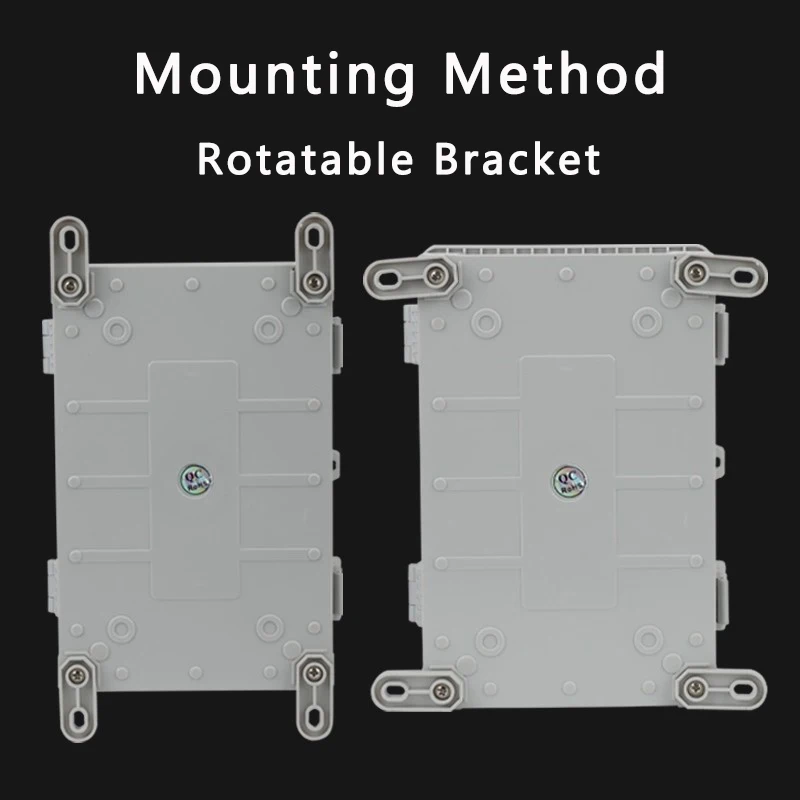 Weatherproof Junction Box Electricity Connections Box Project Gray/Transparent Cover Battery Compartment Electronic Enclosure