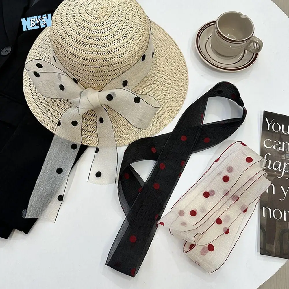 

Transparent Polka Dot Ribbon Hair Scarf Dressing Decoration Neckerchief Braids Headband Korean Style Hair Accessories