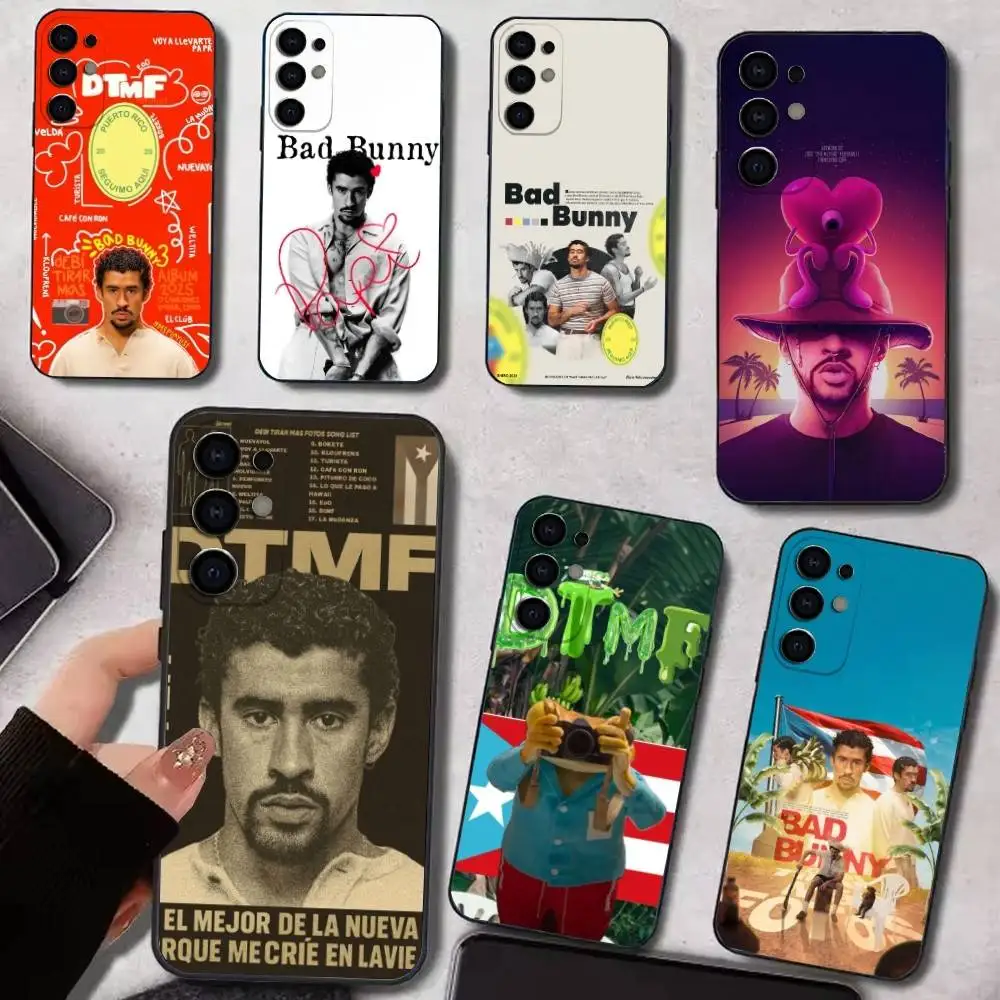 

D-DtMF B-Bad B-Bunny Phone Case For Samsung S25,S24,S21,S22,S23,S30,Ultra,S20,Plus,Fe,Lite,Note,10,9,5G Black Cover