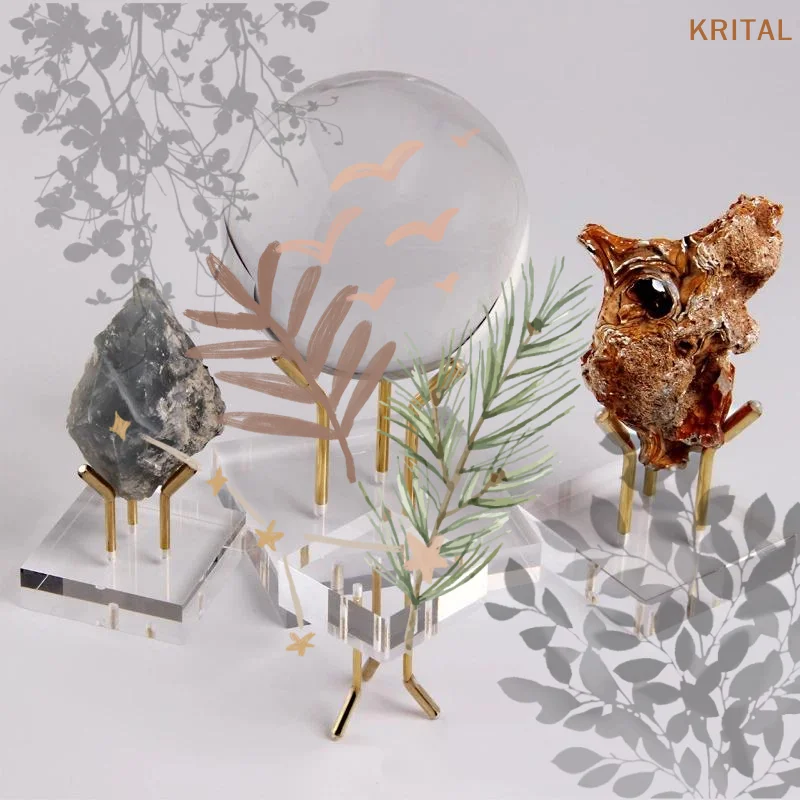 Acrylic Crystal Ball Jewelry Stand Transparent Sphere Display: Photo Props Holder