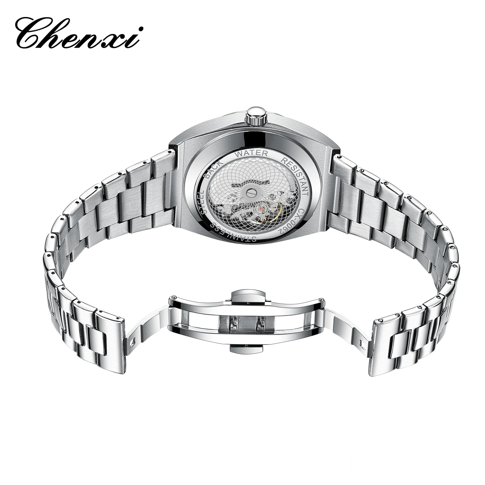 Montre à quartz étanche en acier inoxydable pour homme, modules transparents, montre-bracelet à la mode, haute qualité, originale