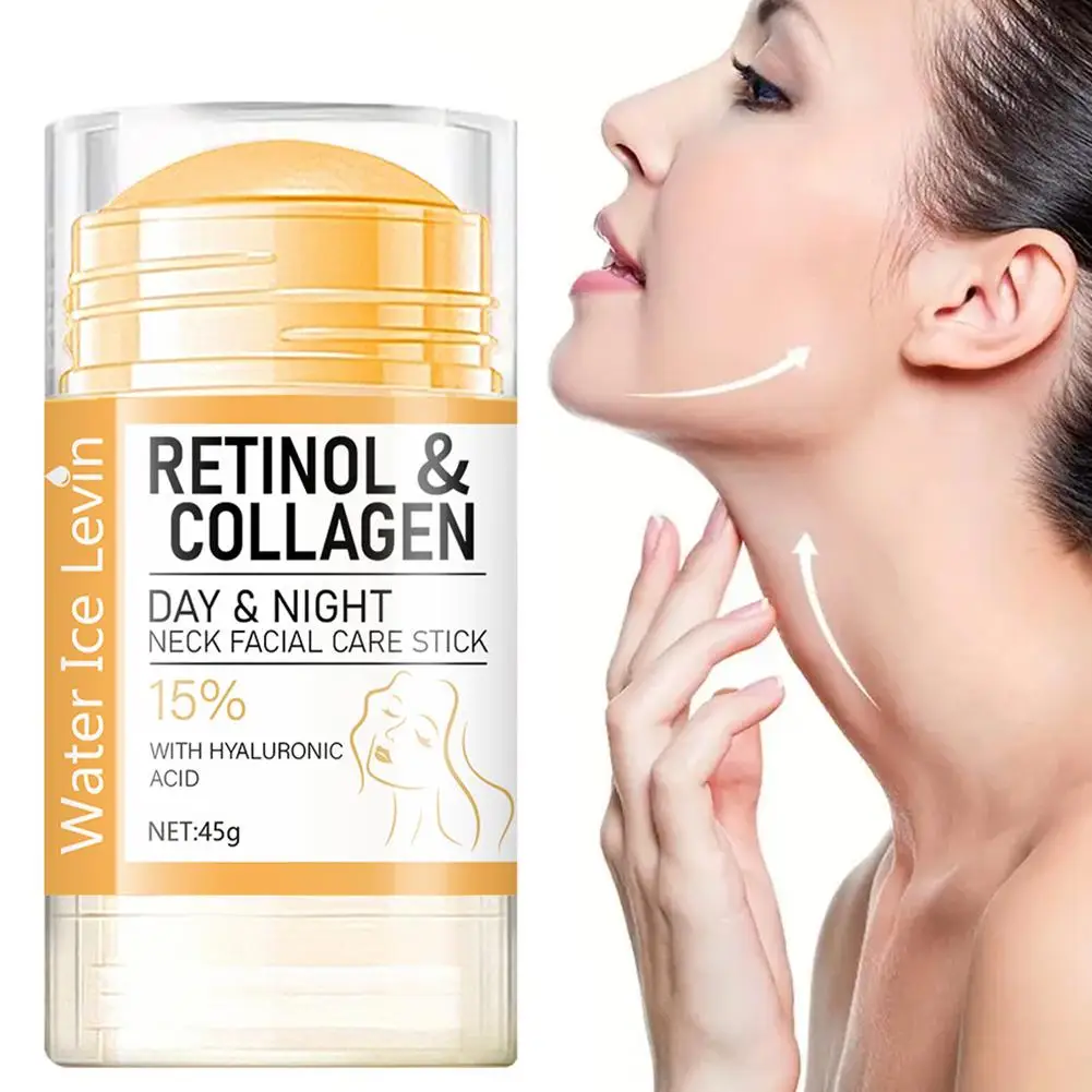 Retinol Firming Cream Stick with Collagen Anti-Wrinkle Hydrating Moisturizer Lifting Face Neck Cream for Daily Skin Care