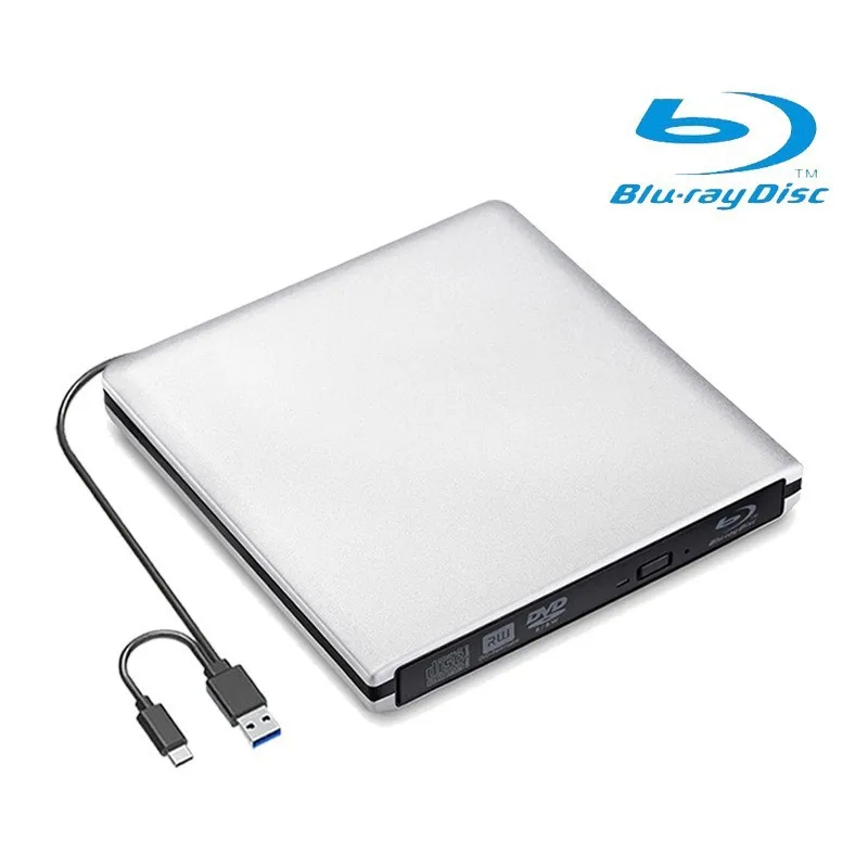Portable Blu Ray Burner  USB 3.0 DVD Players External Blu Ray Writer  Dvd Drive  Usb Blu Ray Player