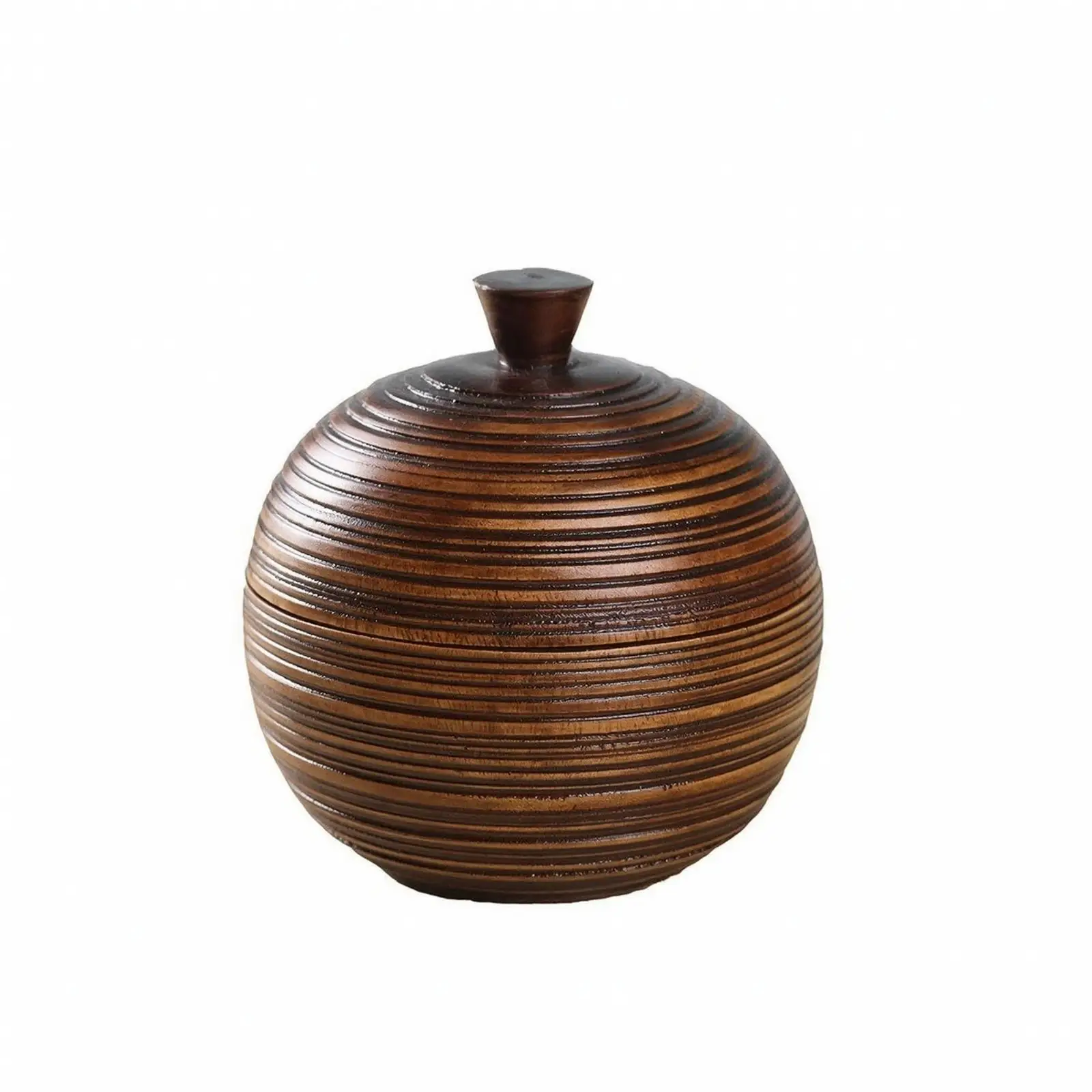 Antique Style Wooden Tea Jar Storage Box for Loose Leaf Tea and Small Treats Organization