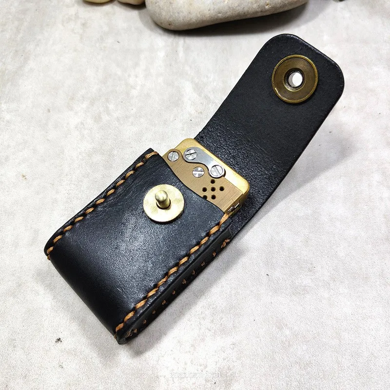 Hand Made Fit for Dragon Tongue 4 Generations Lighter Leather Case Cover Sheath Box Holder Holster Waist Bag  Belt Pack PD