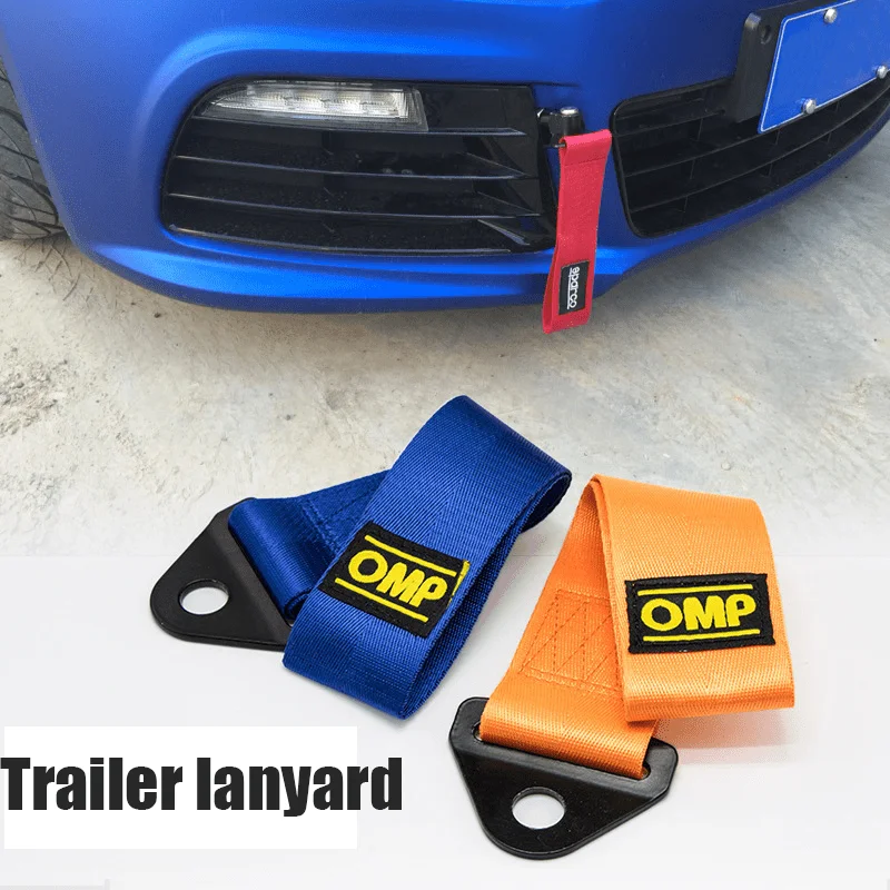 Universal Car Racing Tow Ropes Auto Trailer Ropes Auto Trailer Ropes Bumper Trailer Towing Strap High-Strength Nylon Tow Strap
