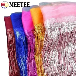 1-10Yards Meetee 18cm Sequin Fringe Trim Tassel Glitter Lace Fringes for Dance Clothes Dresses Decorative DIY Sewing Accessories