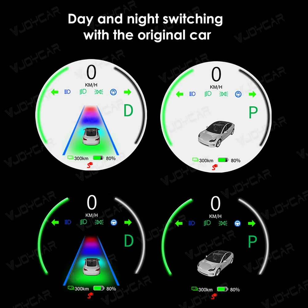 2024 Nieuwste Model Y 3 Prestaties Draadloze Dashboard Hud Cluster Optioneel 15W Draadloze Magne Oplader Touchscreen Eenvoudig Te Installeren