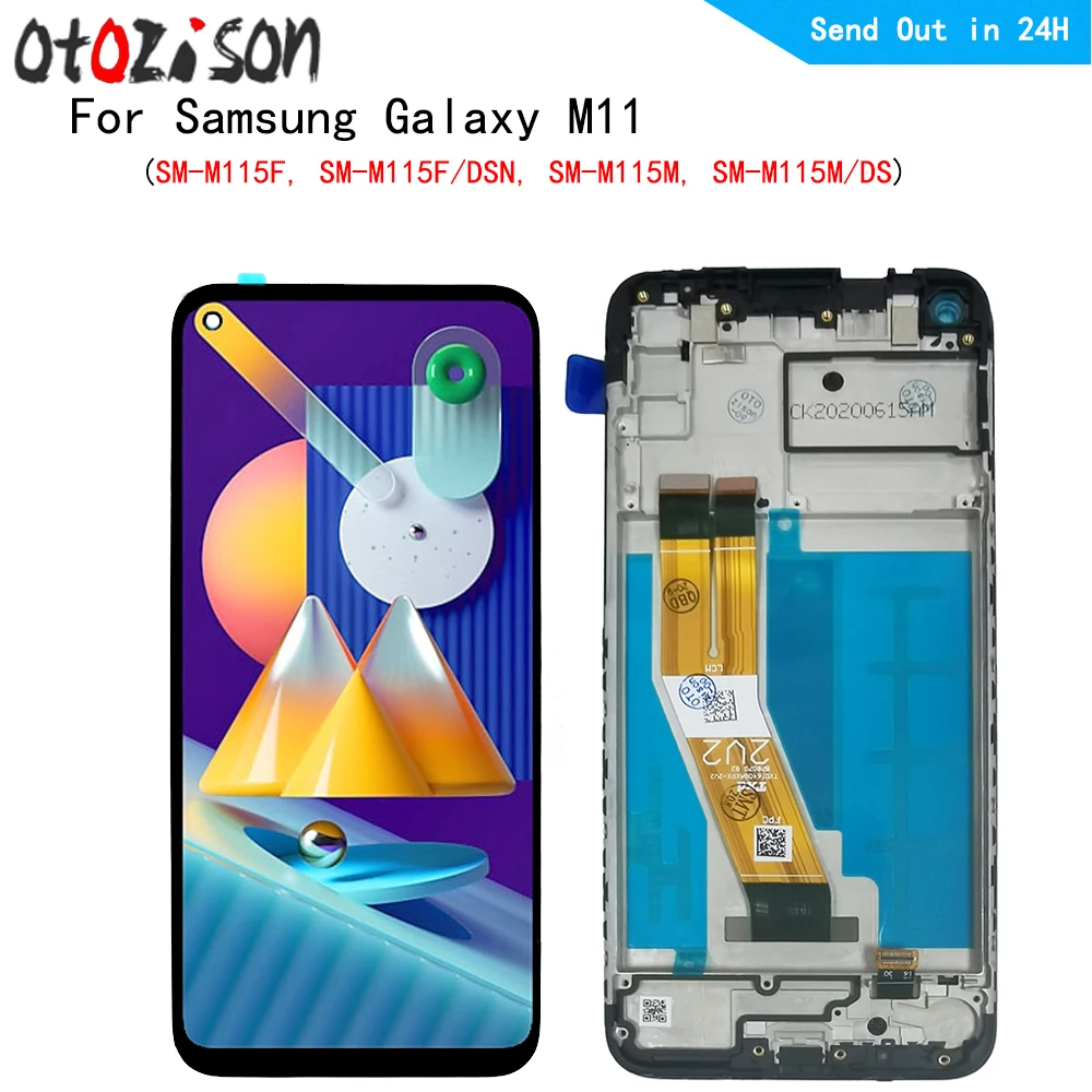 

6,4 "экран для Samsung Galaxy M11 SM-M115F, SM-M115F/DSN, SM-M115M ЖК-дисплей, сенсорная панель, дигитайзер с рамкой в сборе