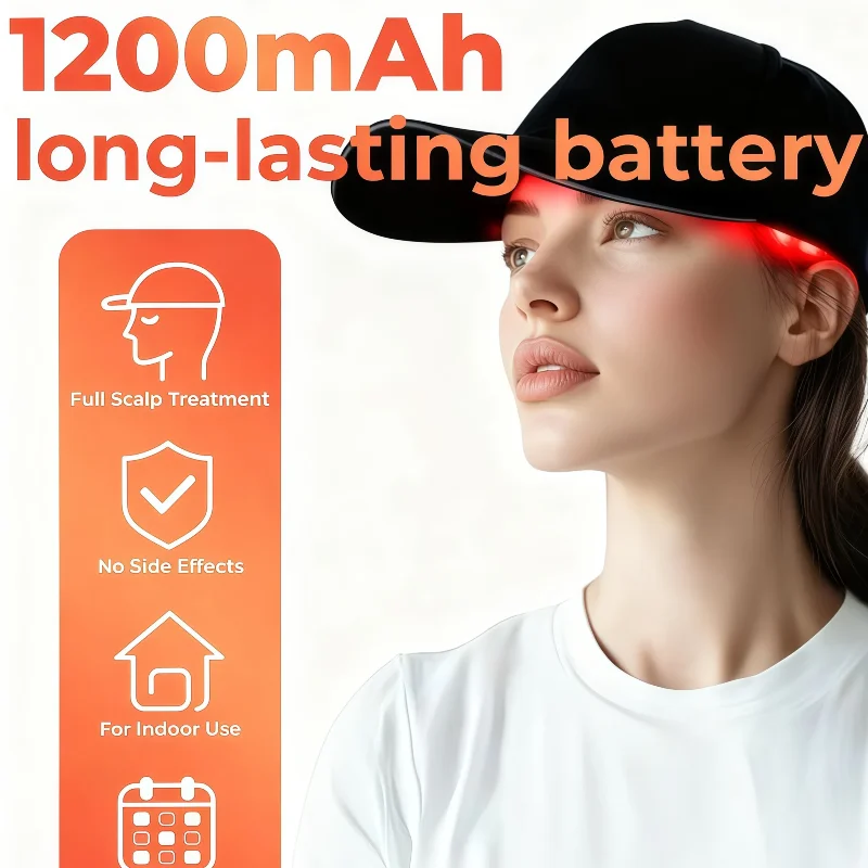 Advanced 96 Diode Laser Hair Growth Cap LLLT Red Light Therapy for Female Male Pattern Baldness Home Physiotherapy