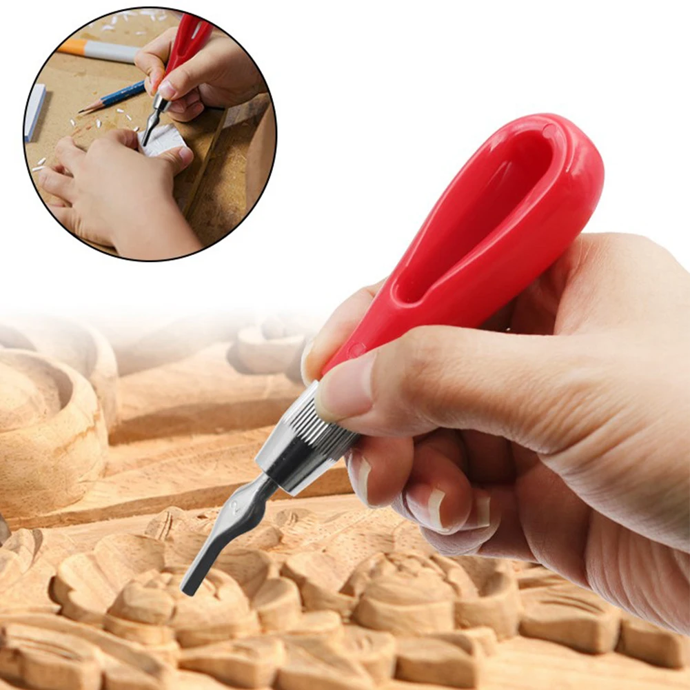 7 Piece Wood Carving Deep Round Chisel Set with Steel for blades for Engraving and Woodworking on for timber Materials