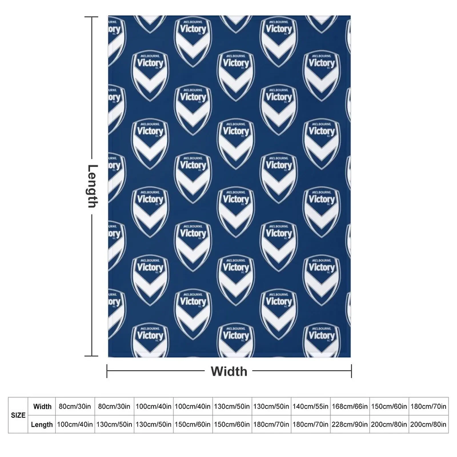 MELBOURNE VICTORY FC Throw Blanket Travel Furrys Blankets