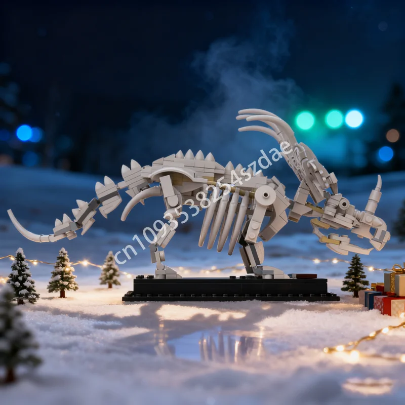 

369 шт. MOC Styracosaurus скелет альтернативная модель строительные блоки Рождественский подарок архитектурные игрушки DIY креативный кирпич на день рождения