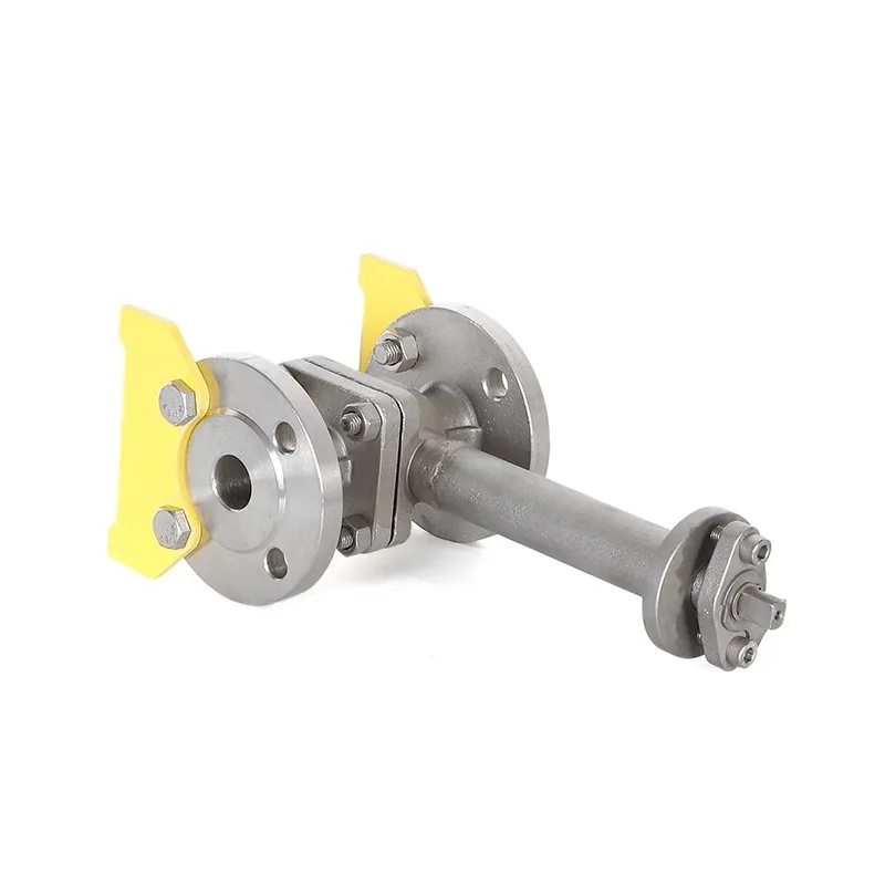 Low temperature , extended stem, high platform , stainless steel internal thread ball  raised switch ball valve