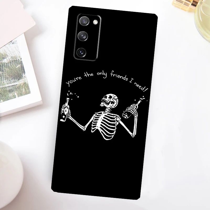 Aesthetic Skeleton Skull Case For Samsung Galaxy S24 S23 S22 Ultra S21 S20 FE Note 10 Plus Note 20 S8 S9 S10 Cover