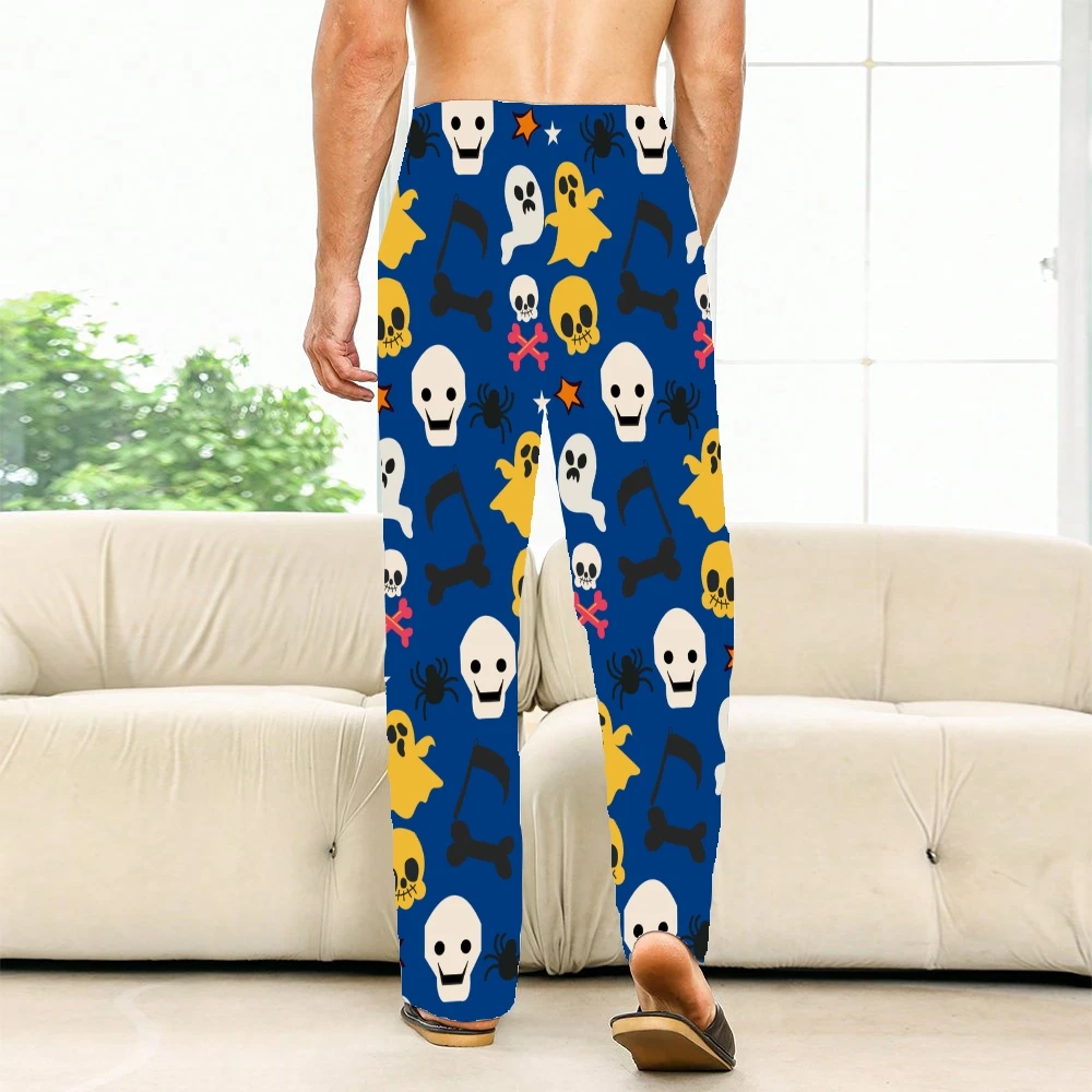 Unisex RIP Dead Pattern Pijama Pants, calças de lounge masculino, fundo de sono feminino com bolsos, cordão, super macio