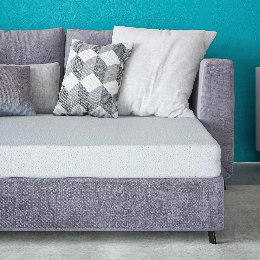 Sleeper Sofa Bed replacement mattress: 4.5-inch plush memory foam, full size, white for comfort and support