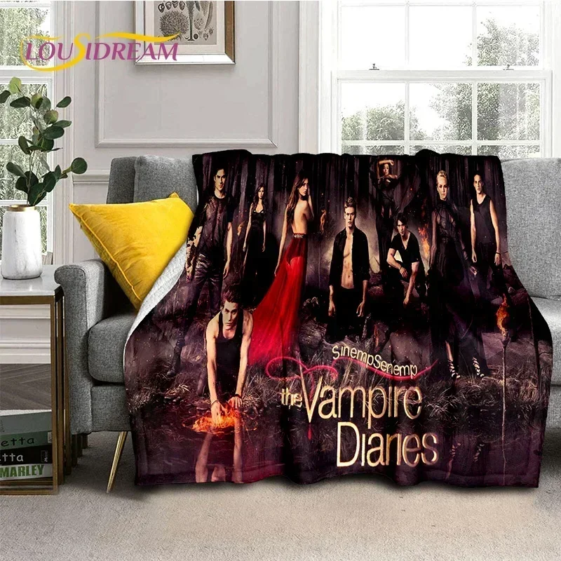 

3D Latest The Vampire Diaries Damon Salvatore Soft Flannel Blankets,Throw Blanket Comfortable Blanket for Beds Sofa Home Bedroom