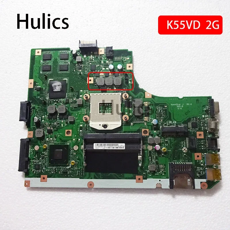 Hulics Used K55VD REV:3.0 3.0 Main Board For ASUS Laptop Motherboard K55V A55V Mainboard  K55A HM76 2G