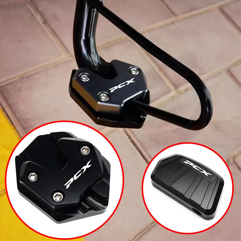 Motorcycle Side Stand Enlarge & Support Kickstand Column Auxiliary For Honda PCX160 PCX 160 pcx 160 2020-2026+ Accessories