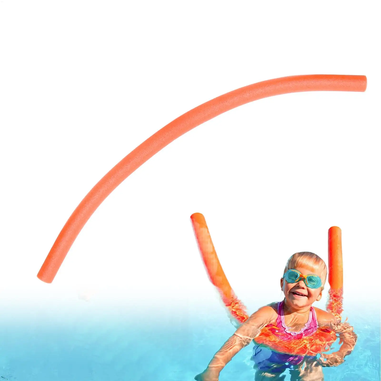 Palo de natación flotante para fideos, palo de natación de algodón perlado, ayuda para ejercicio deportivo, palo de flotabilidad, accesorio de piscina para niños y adultos
