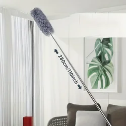 Household dust removal feather duster retractable extended sweeping ceiling spider web cleaning dust sweeping duster