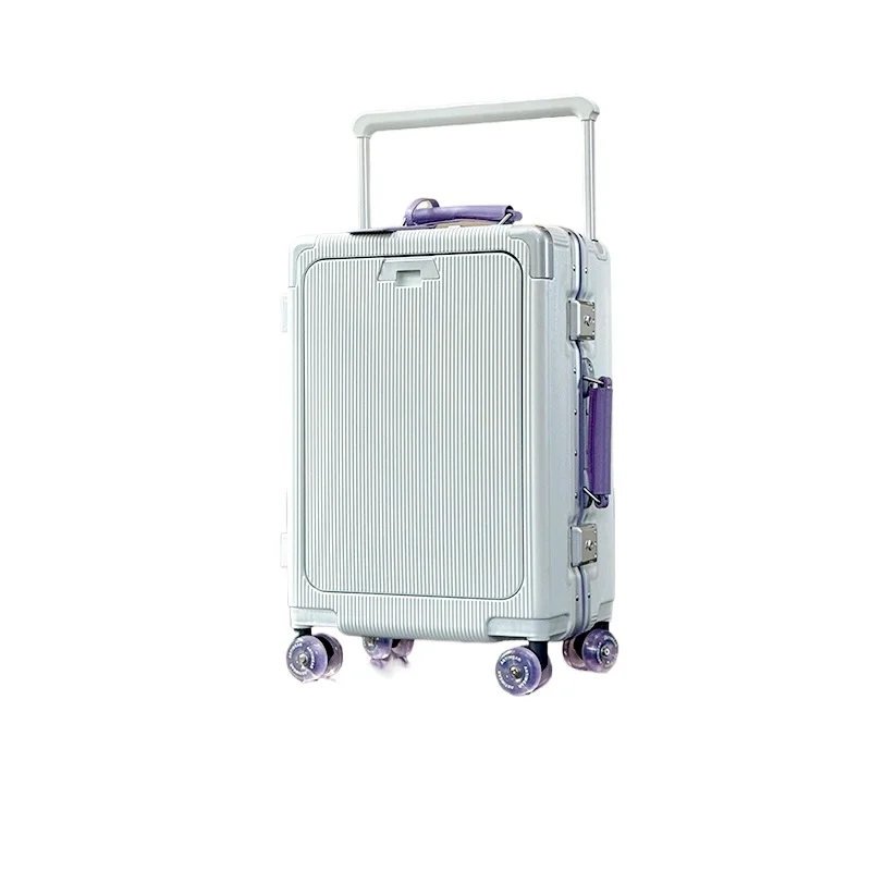 Open the suitcase before the exit, and the girls' high-value 20-inch boarding case.