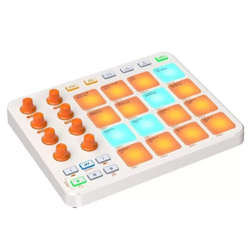 

Percussion pad MIDI controller 16 keys portable mini music keyboard bluetooth built-in battery