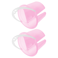 2 Pcs Portable Pencil Bucket Buckets Brush Washer Holder Plastic Paintbrush Water Color Dispenser