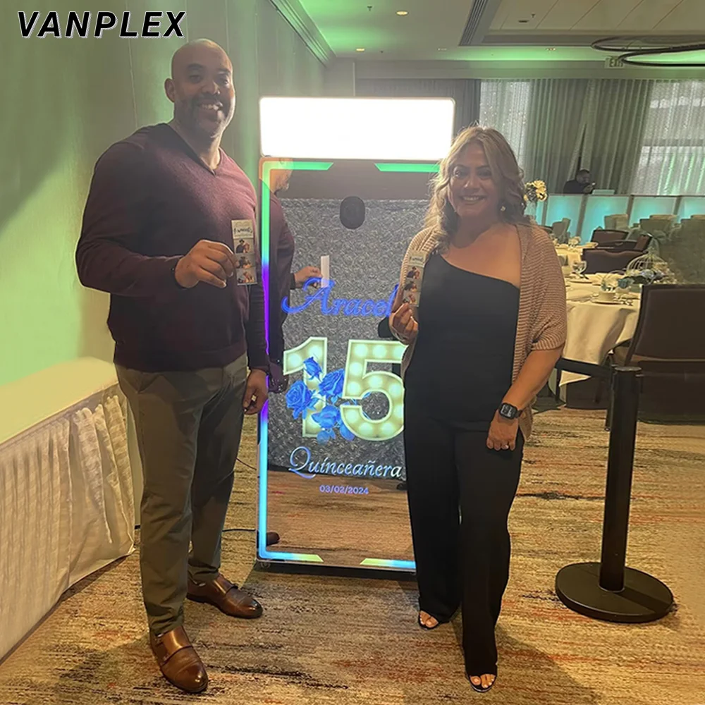 

43inch Big Screen Panel 70'' Mirror Booth Mirror Photo Booth With Printer Photo Booth Mirror Complete Set