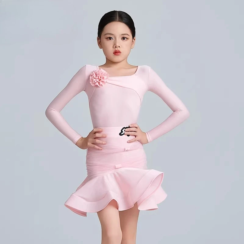 

Latin dance costume girls' advanced performance training costume 2026 New style large skirt dance costume Internet celebrity set