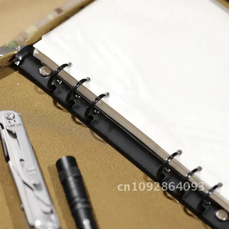 Outdoor Padfolio Ring Binder Sheets 80 with of Weatherproof Memorandum Paper A5 Notebook Military Tactical Loose-Leaf