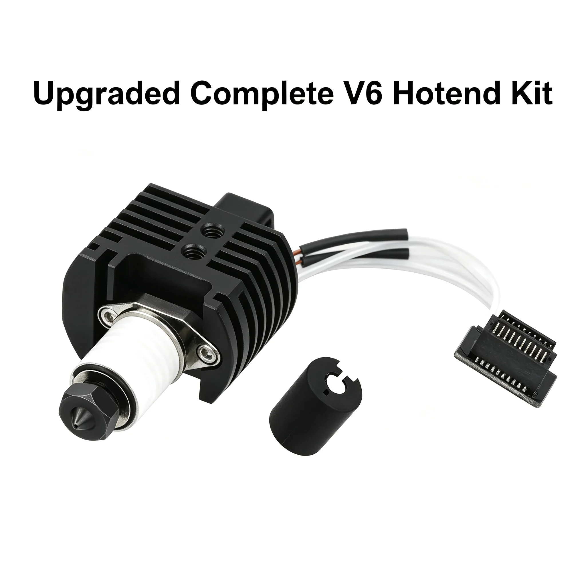 Upgraded Complete V6 Hotend Kit Hardened Steel Nozzle Bimetal Throat Thermistor Print Head Replacement For Bambu Lab P1P P1S