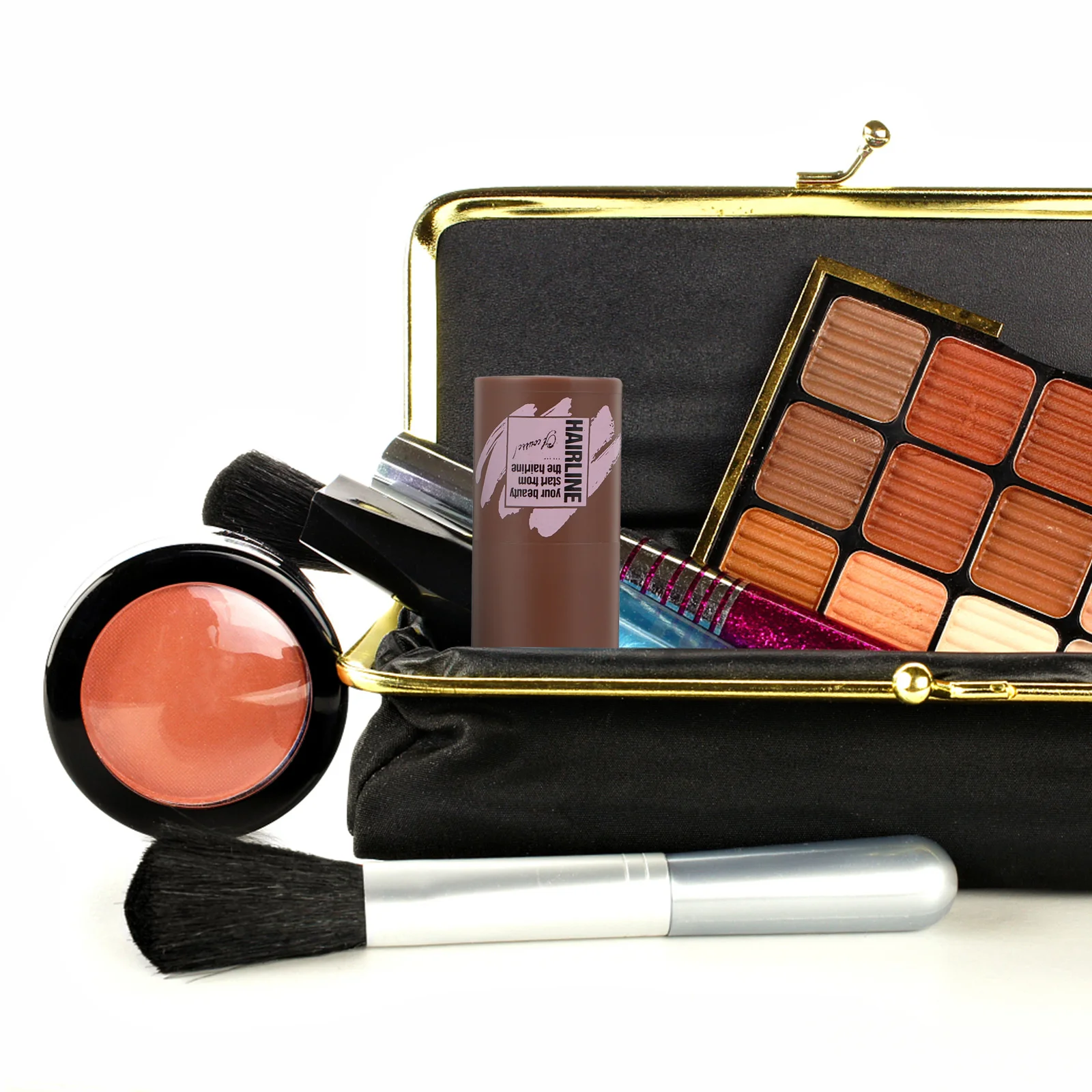 

1pc Hairline Embellish Powder Coverage For Thin Hair Portable Women Hairline Makeup Shadow Powder Eyebrow