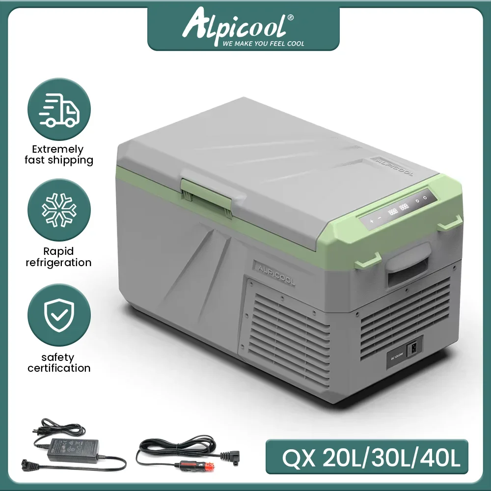 Alpicool QX20/30/40 RV Compressor Freezer Car Fridges 12V 24V Portable Electric Cooler Box for Car Camping Travel Outdoor