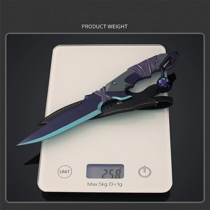25cm Valorant Phantom Knife Toy Sword Weighted Version with Holster Game Melee Knife Collectible Toy Ornaments Tactical Knives