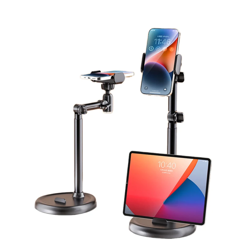 Height Adjustable Tablet Stand For Desk Tablet Holder 360° Rotation Tablet Accessories For 4.7-15.6