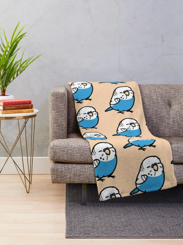 Chubby English Blue Budgie - Male Throw Blanket Moving Sofa Quilt Decorative Throw for babies Blankets