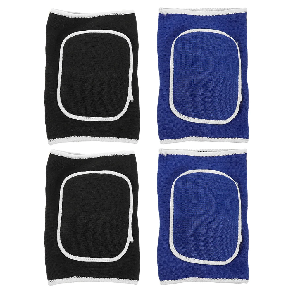 

2 Pairs Thickened Sponge Knee Pads Basketball Bands Soccer Roller Skating Anti Slip Guards