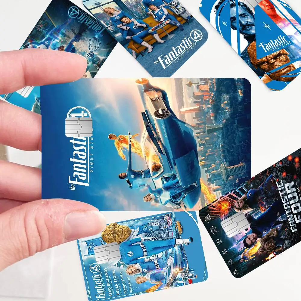 Movie T-the Fantastic FourS Game Anime Sticker Film Skin Cover Case For Small Large No Chip Debit Credit Card Front Side