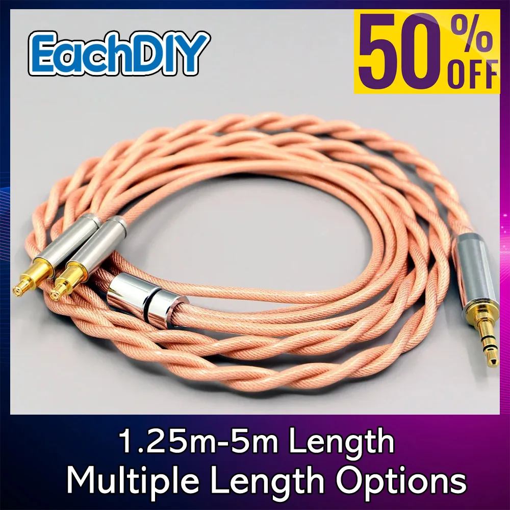 

Litz Shielding OCC 7n Earphone Cable For Audio Technica ATH-ADX5000 MSR7b 770H 990H A2DC Type6 756 core 7973