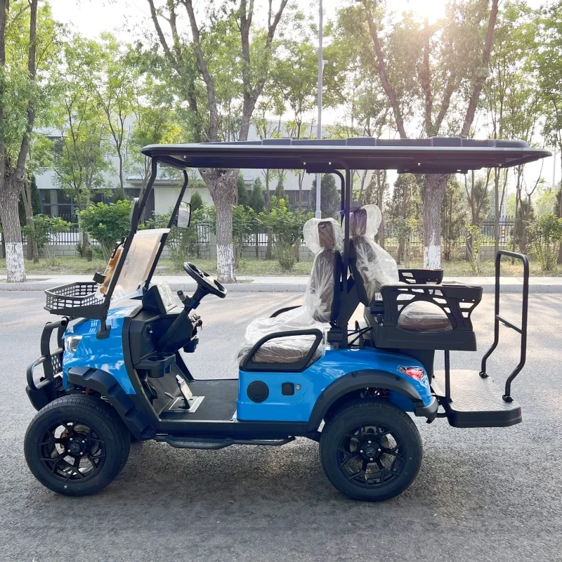 2026 New Energy 2 4 6 8 Seater Customized 4/5/7KW AC Motor Lithium Ion48V/72V Battery Lifted Off Road Electric Golf Carts
