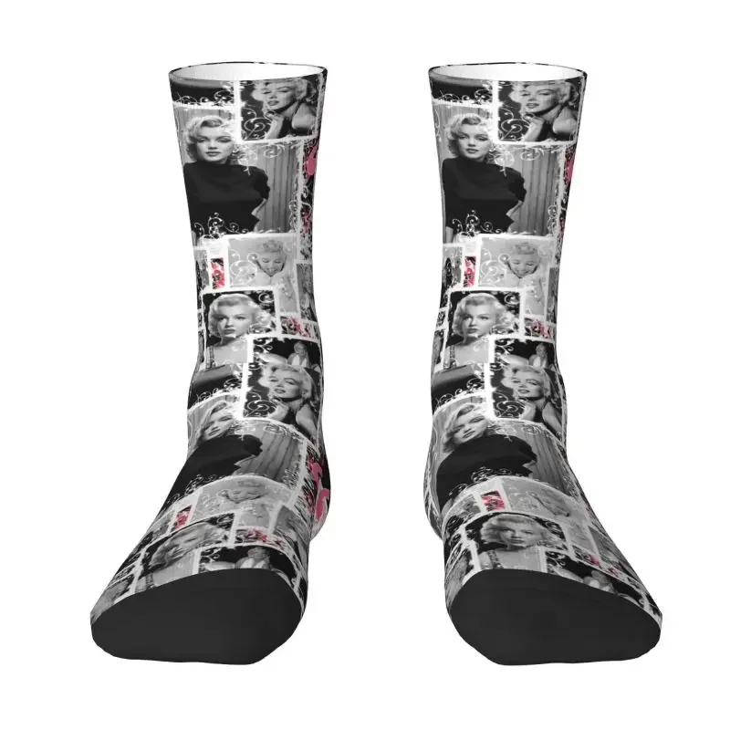 Fashion Marilyn Monroe Life Men Women Male Crazy Crew Socks Unisex Fun Singer Actress Spring Summer Autumn Winter Dress Socks