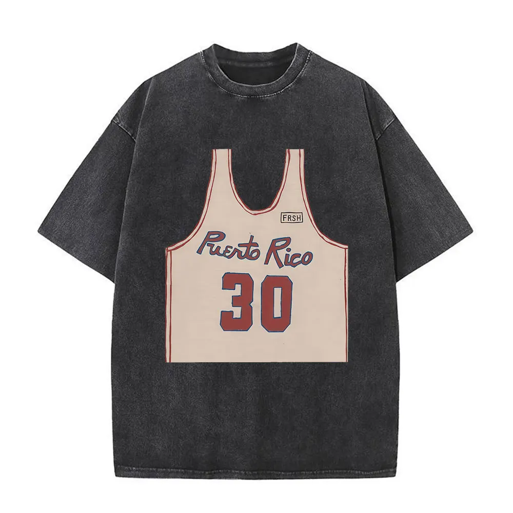 

Washed Vintage Bad Bunny DTMF Puerto Rico Jersery T Shirt Debi Tirar Mas Fotos T-shirt Men's Fashion Hip Hop Oversized T-shirts