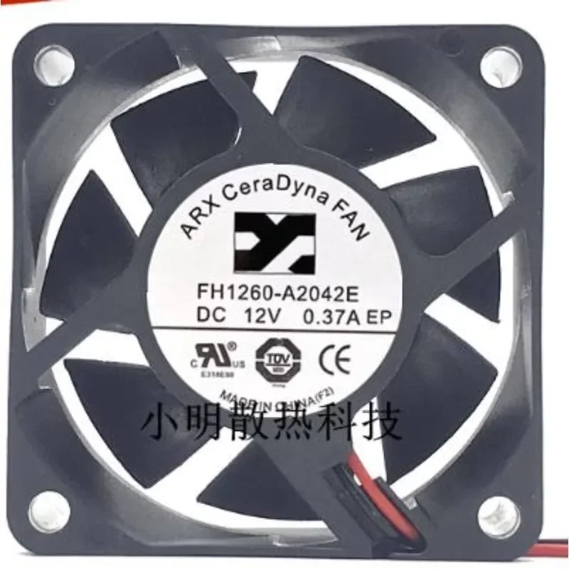 New Fan For ARX FH1260-A2042E 12V 0.37A 6CM 2-wire Cooling Fan 60x60x25mm